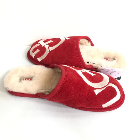 UGG SCUFF LOGO RED WHITE SLIP ON SLIPPER US 8 / EU 41 / UK 7 main image 4